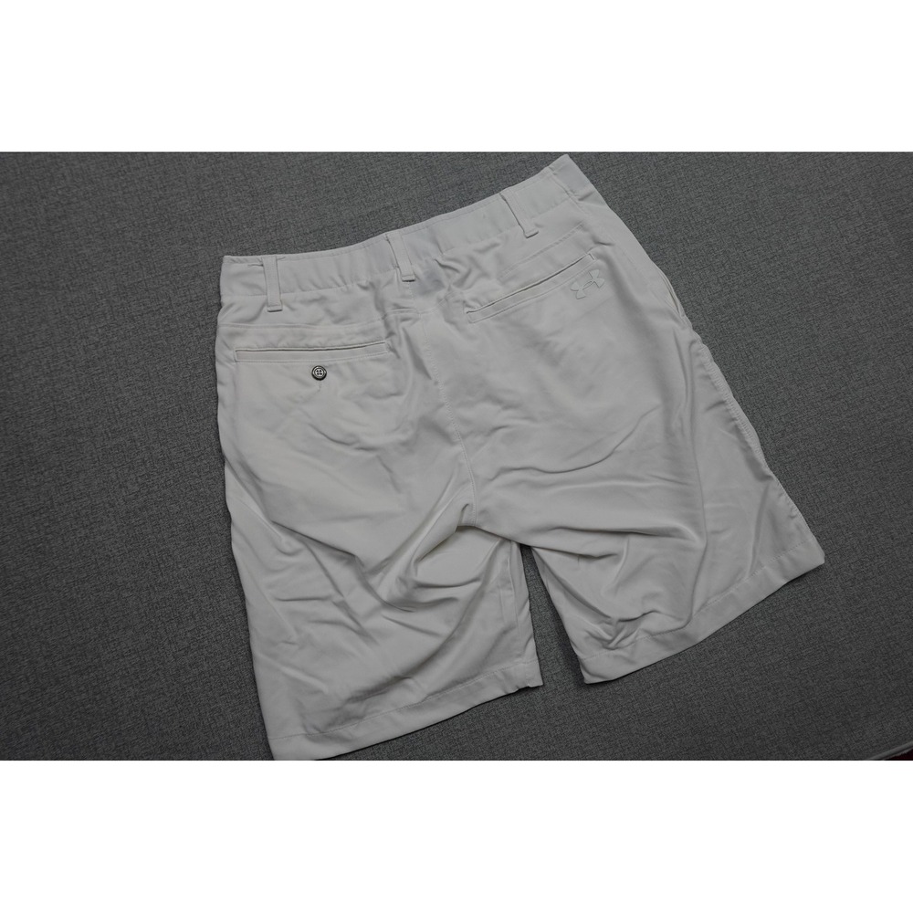 Under Armour Shorts Mens 32 White Chino Golf Stretch 10 Inseam Performance